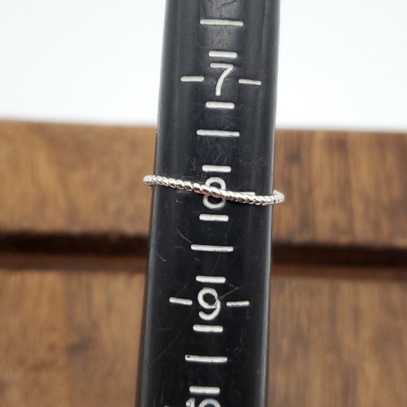 Size 8 925 Sterling Silver Pink Genuine Pearl And Flower CZ Gem Ring - Picture 6 of 8